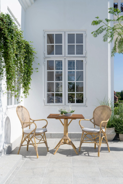 NICOLE - Square aluminium and wood table with 4-star base by Sika Design - view 3